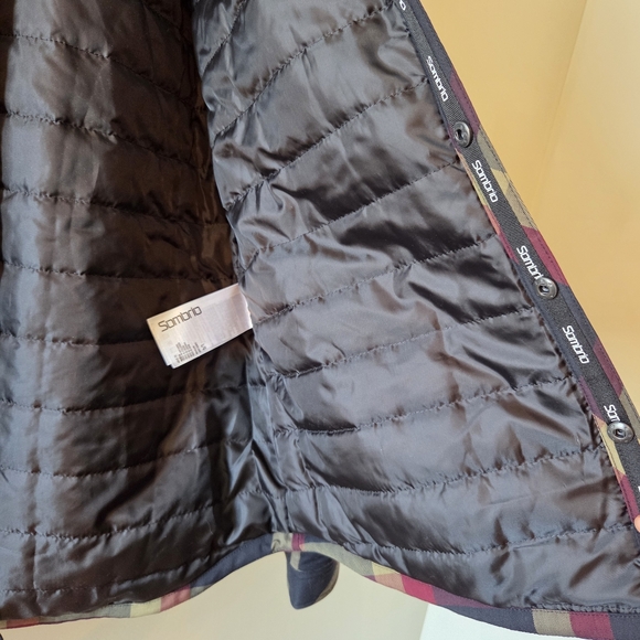 Sombrio Vagabond Men's Plush Insulated Plaid Button Down Flannel Shirt Sz Large - Picture 16 of 16